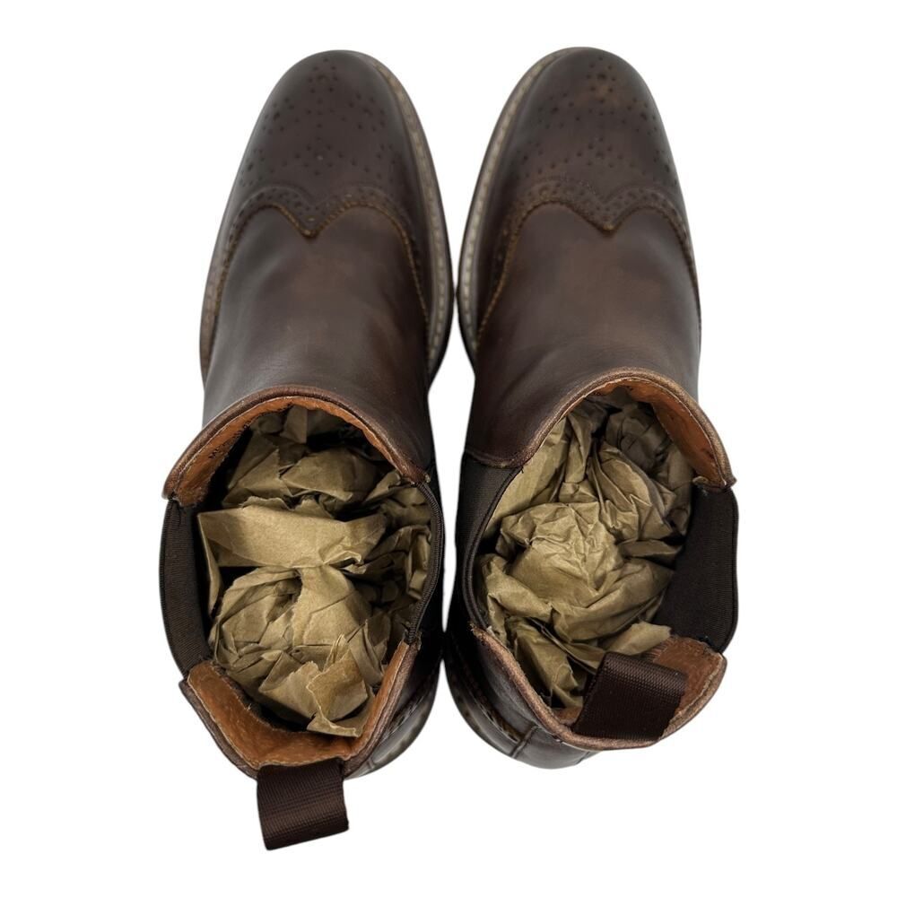 FLORSHEIM Streets WT Boot Size MENS 8M Brown Leather Wingtip Chelsea (11835-200) - Picture 14 of 15